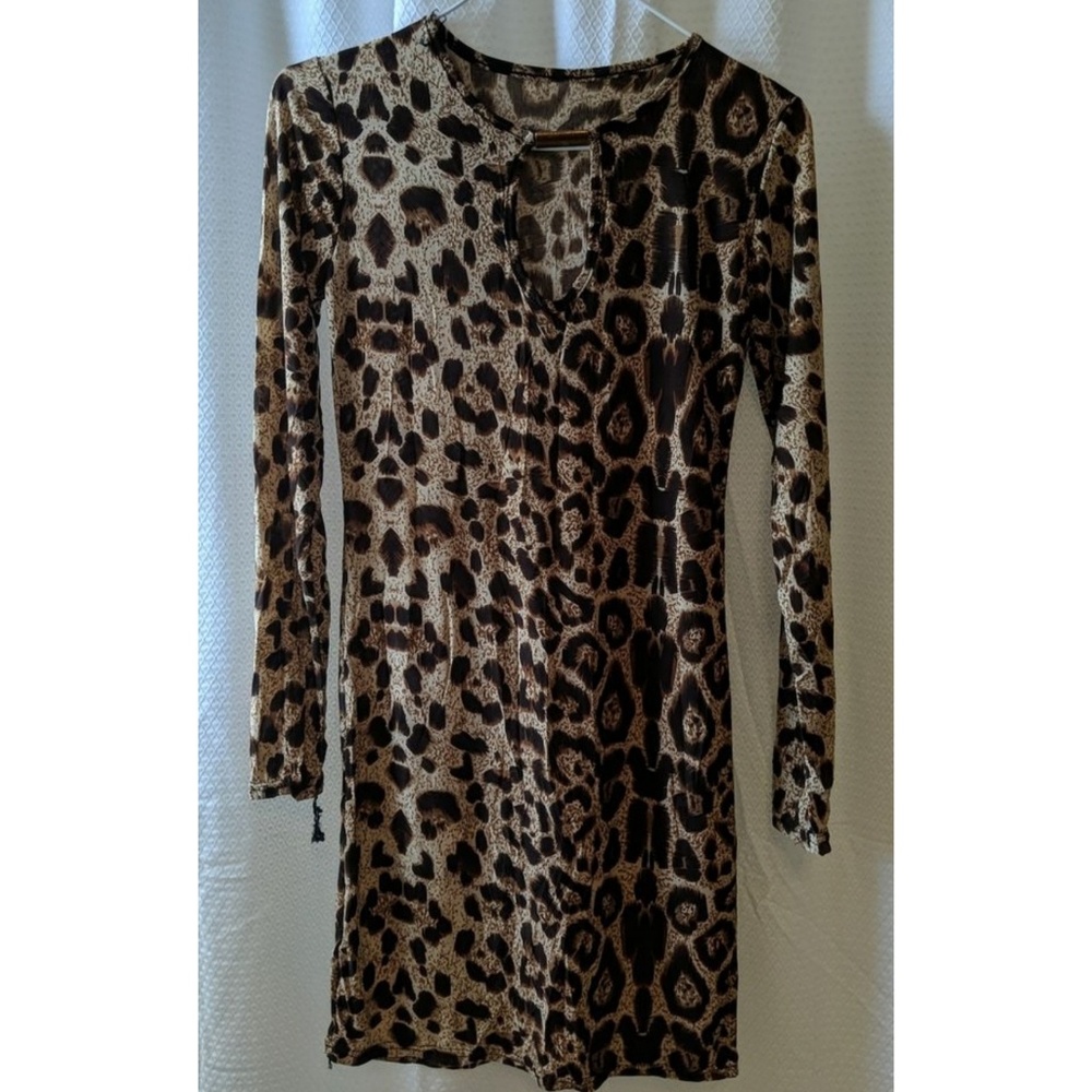 Sheer keyhole dress